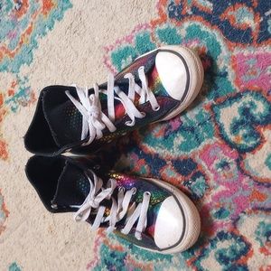CONVERSE Rainbow High tops size 3